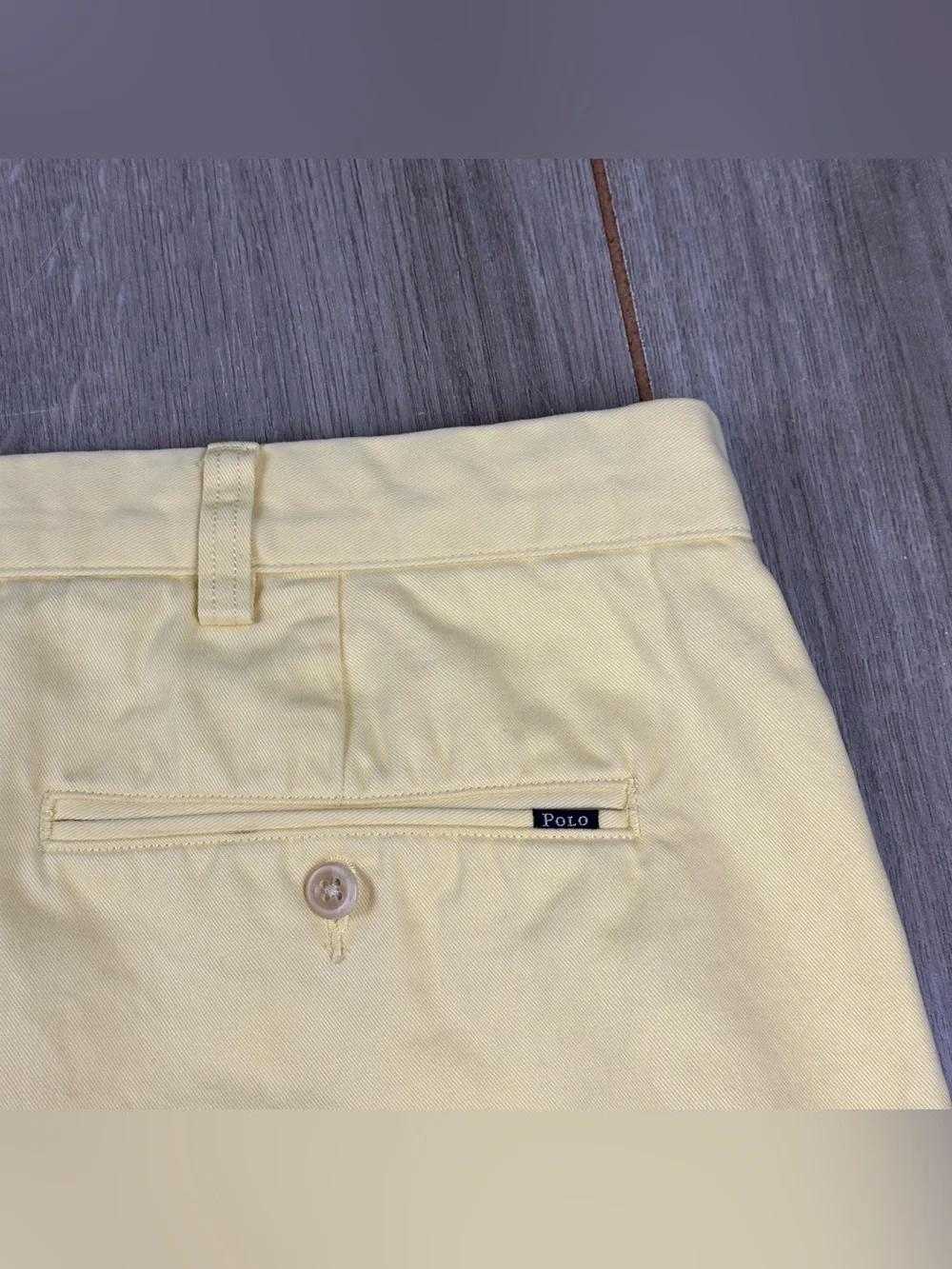 Polo Ralph Lauren Pants 44Bx30 BIG  (tag 46Bx32) Cotton Flat Front Yellow